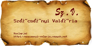 Szécsényi Valéria névjegykártya