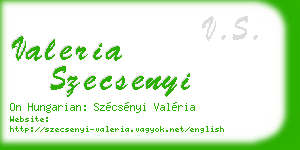 valeria szecsenyi business card