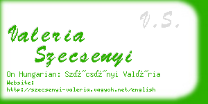 valeria szecsenyi business card